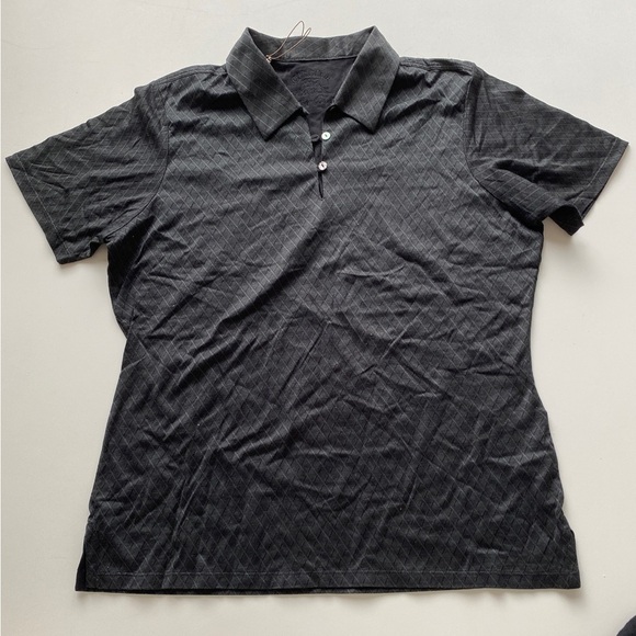 NWT Cutter & Buck Signature Collection Black Textured Athletic Polo Shirt Medium - Picture 10 of 11